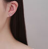 歐陽(yáng)先生櫻花耳釘女2025年新款潮輕奢迷你小巧漢服花朵耳飾秋 粉鉆櫻花耳釘【香檳金】 曬單實(shí)拍圖