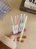 得力文具熒光筆熒光標記筆學(xué)生用粗劃重點(diǎn)雙頭彩色記號筆糖果色作業(yè)筆記閃光淡色系繪畫(huà)筆6支裝 6支6色（斜頭+圓頭） 曬單實(shí)拍圖