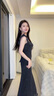 SUMYOULIKE小飛袖荷葉邊波點(diǎn)吊帶連衣裙子女夏季茶歇法式收腰包臀裙碎花長裙 XL[121-135斤] 曬單實(shí)拍圖