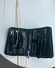 Creative art指甲刀套裝工具指甲剪鉗全套鼻毛剪挖耳勺指甲銼家用便攜9件套 曬單實(shí)拍圖