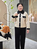 俞兆林（YUZHAOLIN）媽媽秋裝50歲60洋氣上衣服中老年人女裝春秋新款大碼毛呢子短外套 AN864227 米白 L  （建議105-120斤） 曬單實拍圖