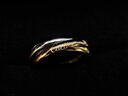 卡地亞（Cartier）戒指男女同款 卡地亞TRINITY系列3環(huán)婚戒 B4086100 窄版 2.8mm 54碼 曬單實(shí)拍圖