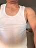 浪莎男士運(yùn)動白色背心純棉粗螺紋春夏季無袖緊身打底彈力健身跨欄汗衫 ·【1件白色】·100%純棉彈力 XL (175) 修身版型建議選大一碼 曬單實(shí)拍圖