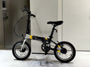 大行（DAHON）兒童越齡童車14英寸鋁合金男女學生小輪折疊自行車KAA411 曜石灰黑【快拆式輔助輪】 曬單實拍圖