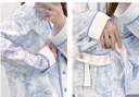 婧麒（JOYNCLEON）月子服春夏純棉孕婦可哺乳睡衣產(chǎn)前產(chǎn)后透氣舒適 藍(lán)XL Jyz154235 曬單實(shí)拍圖