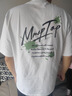 MMOPTOP男士T恤夏季美式高街寬松圓領(lǐng)半袖印花純棉短袖女M0029白色2XL 曬單實拍圖