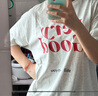 森馬（Semir）短袖T恤女中長款寬松字母潮流個性2025夏季吸濕速干109325100040 曬單實拍圖