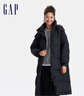 GAP女裝秋冬洋氣立領(lǐng)連帽長(zhǎng)款羽絨服純色簡(jiǎn)約保暖外套680505 曬單實(shí)拍圖