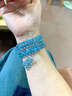 寶卡伊 天然海藍寶手鏈女巴西高冰藍水晶貔貅手串平安扣手串本命年禮物 寶石級冰種6.5-7mm108顆佛珠款 曬單實(shí)拍圖