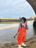 鉑吶苓女士下水褲趕海裝備大人半身涉水服防水雨褲帶雨鞋連體全身雨褲 下水褲女橘黃【38-39】 曬單實(shí)拍圖