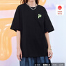 FILA FUSION斐樂潮牌情侶款短袖衫時尚寬松短袖T恤男女 正黑色-BK M 曬單實(shí)拍圖