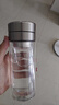 希諾雙層玻璃杯男茶水分離杯高檔泡茶杯子車載水杯XN-9338本色 290mL 曬單實(shí)拍圖