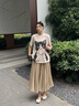 ZHR單鞋女法式鏤空瑪麗珍鞋女軟面透氣一字帶平底女鞋 AW133米棕37 曬單實拍圖