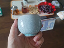 蘇氏陶瓷（SUSHI CERAMICS）汝窯冰花釉禪悟杯開片養(yǎng)金線個(gè)人杯主人杯功夫茶杯2個(gè)禮盒裝 曬單實(shí)拍圖