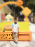左西男童短袖T恤POLO衫兒童上衣夏季2025新款男孩半袖潮 奶白色 150 曬單實(shí)拍圖
