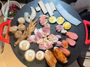 RASW【德國】電烤盤家用烤肉鍋烤肉盤無煙麥飯石圓形2-8人不粘多功能大功率烤鍋燒烤煎肉電燒烤爐 40CM 麥飯石電烤盤 1層 曬單實拍圖