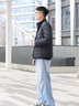 波司登（BOSIDENG）25年新款輕薄羽絨服男短款90絨三防面料保暖內(nèi)膽外套B250131005 黑色8056-極簡風(fēng) L 180/100A 體重約140-155斤 曬單實拍圖