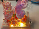 貝樂迪蝴蝶積木女生手工DIY拼裝擺件小顆粒立體拼圖520情人節(jié)生日禮物 蝶棲花海+氛圍燈 曬單實(shí)拍圖