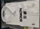羅蒙（ROMON）短袖襯衫男士2025夏季涼感棉質(zhì)上衣商務(wù)休閑正裝白襯衣MQ21白色40 曬單實拍圖