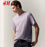 H&M男裝T恤2025春季新款圓領(lǐng)短袖運動(dòng)上衣短袖內搭打底衫0685816 深灰色 2XL 180/124 曬單實(shí)拍圖