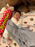 洽苒【日本】寶寶手套防抓臉嬰兒0-3個(gè)月6透氣護手套初生寶寶防抓粉黃綠3雙(冰絲網(wǎng)眼款)S(0-3歲-大空間，不小手發(fā)育) 曬單實(shí)拍圖