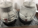 友家鋪?zhàn)樱˙iooner） 全自動(dòng)底部雙上水電熱燒水壺泡茶專用玻璃燒水器茶臺(tái)一體茶桌嵌入式電茶爐茶具套裝 1L 三壺加水-亮光黑-三件套（37*20cm） 曬單實(shí)拍圖