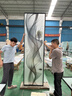 高端山水畫新中式藝術(shù)玻璃客廳屏風(fēng)隔斷入戶門玄關(guān)衛(wèi)生間遮擋透光 款1/一平方（邊框另外計(jì)算） 曬單實(shí)拍圖