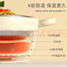 COOKSS嬰兒輔食碗恒溫注水保溫碗316不銹鋼寶寶嬰幼兒吃飯兒童餐具淺藍(lán) 曬單實(shí)拍圖