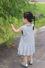 WVD2025夏新款女童Polo連衣裙公主洋氣周歲禮服兒童夏季童裝 灰色 80 cm 曬單實拍圖