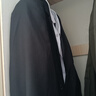 羅蒙西服套裝男士商務(wù)修身西裝男職業(yè)正裝小西服新郎伴郎結(jié)婚禮服外套 黑色雙扣【西服+西褲+襯衫】 XL /175【115-130斤】+7件禮品 曬單實(shí)拍圖