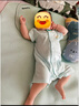 童泰（TONGTAI）嬰兒短袖連體衣夏季初生寶寶衣服外出哈衣爬服提花綠色66cm 曬單實(shí)拍圖
