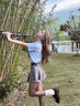 渝鼎福韓系jk制服2025夏裝搭配茶系穿搭小個(gè)子初戀清純奶甜學(xué)院風(fēng)套裝 藍(lán)色套裝+領(lǐng)帶+腰帶M 曬單實(shí)拍圖