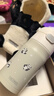 膳魔師兒童保溫杯學(xué)生吸管水杯熊貓系列水壺316L不銹鋼350ml 黑白 曬單實(shí)拍圖
