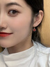 Jay 復古紅色耳環(huán)女耳飾耳圈耳扣七夕情人節禮物送女友 曬單實(shí)拍圖