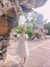 奧萬森aowansen女童禮服輕奢小眾鋼琴演出服兒童生日公主裙女孩主持人花童婚禮裙 2306白色 短袖 +送皇冠 150 cm 曬單實拍圖