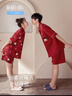 靜韻【涼感型】迪士尼情侶新婚紅睡衣女夏天軟棉棉家居服短袖套裝男 曬單實(shí)拍圖
