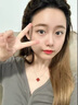 蔻詩哲 COASZE玫瑰金鑲鉆四葉草項(xiàng)鏈女彩金鑲嵌紅瑪瑙送女朋友生日禮物 紅瑪瑙-大號(hào) 曬單實(shí)拍圖