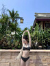 麓格立比基尼泳衣女高級感條紋性感新款小胸海邊沙灘度假泡溫泉三件套 黑色條紋比基尼 均碼 【建議80-120斤】 曬單實(shí)拍圖