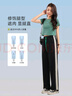 真維斯女裝休閑褲夏季抽繩褲子寬松運(yùn)動(dòng)女式撞邊潮流城市輕戶外長褲KFP F款黑色8010（撞邊直筒） XL 曬單實(shí)拍圖