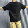 真維斯純棉t恤男士短袖2025夏季寬松潮牌印花半袖體恤上衣服男生 黑色 XL 135-155斤 曬單實(shí)拍圖