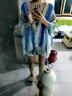 津炳勝民族風(fēng)披肩女外搭氣質(zhì)新款西北川西云南旅游青海川藏加厚披風(fēng)斗篷 淺藍-新疆穿搭凹造型披肩 曬單實拍圖