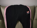 鴻星爾克運動(dòng)褲女夏季新款針織透氣九分褲學(xué)生舒適百搭束腳休閑褲女褲 7357正黑 XL 曬單實(shí)拍圖