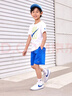 NIKE 3BRAND耐克男女童純棉短袖T恤+短褲2件套裝夏季新款兒童短袖套裝 奧海藍(lán)（1259） 140 /68 【建議身高128-140cm】 曬單實(shí)拍圖