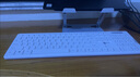 聯(lián)想（lenovo）無線鍵盤鼠標(biāo)套裝 無線鍵鼠輕音超薄辦公商務(wù)游戲鍵鼠套裝筆記本電腦通用防潑濺標(biāo)準(zhǔn)104鍵 【巧克力按鍵+舒適更輕音】KB201單鍵盤 白 曬單實(shí)拍圖