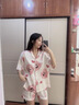 莫代爾2026新款卡通可愛(ài)冰絲涼感短袖套裝夏季天睡衣女大碼帶胸墊家居服 20010女新款_【帶胸墊_主圖款】 M 女(建議體重80-100斤) 曬單實(shí)拍圖