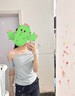 卡汐沐 T恤女一字肩短袖夏季性感辣妹2025新款收腰顯瘦緊身短款露肩上衣 一字肩T恤藍(lán)色 L 【建議105-120斤】 曬單實(shí)拍圖