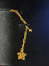 周大福鏤空爆閃方糖星星足金黃金項鏈(工費420)45cm 約3.9g EOF1675 曬單實拍圖