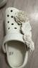 卡駱馳crocs白鹿同款經典泡芙花束洞洞鞋舒適百搭|211448 亞麻色-0HZ 37 /38(230mm) 曬單實拍圖