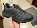 安踏男鞋革面防潑水運動(dòng)鞋子男款秋季新款緩震跑步鞋男旅游健步鞋 黑 【皮面防潑水】 42 (美碼8.5) 曬單實(shí)拍圖