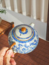 四方亭青花汝窯纏枝茶壺景德鎮(zhèn)高檔中式泡茶壺家用汝瓷開片可養(yǎng)功夫茶具 汝窯纏枝青花茶壺-文旦(送茶杯) 201mL(含)-300mL(含) 曬單實(shí)拍圖